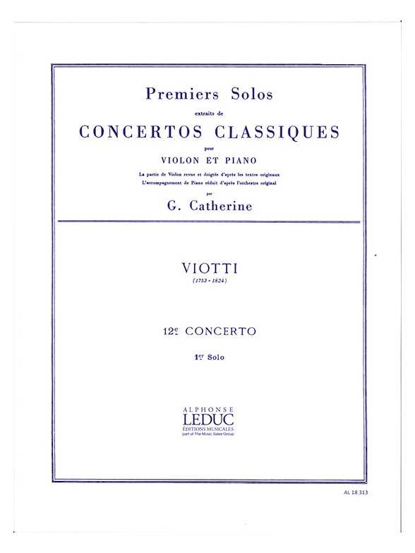 Premiers Solos Concertos Classiques  Concerto no. 12 (Viotti)