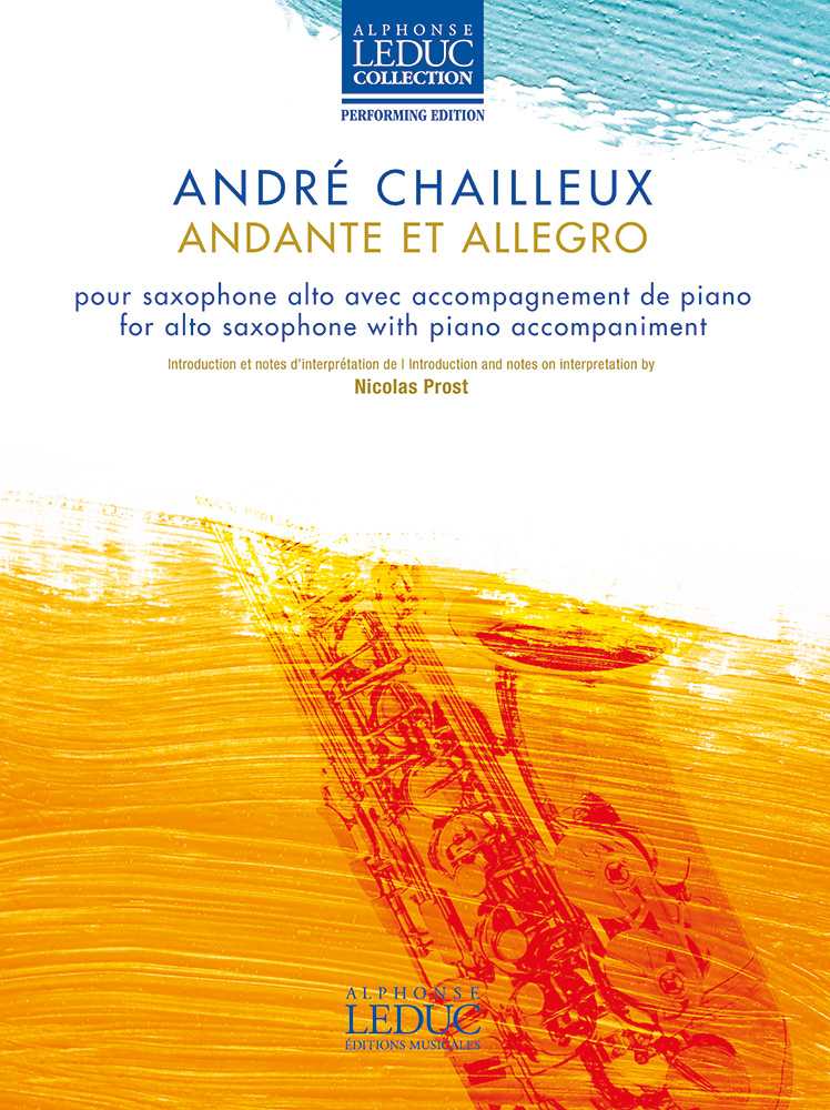 Andante et Allegro  pour saxophone alto avec accompagnement de piano