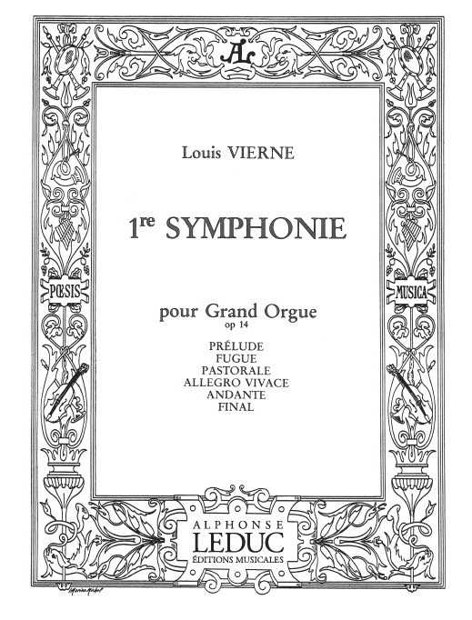 Symphonie No. 1 Op. 14 pour Grand Orgue