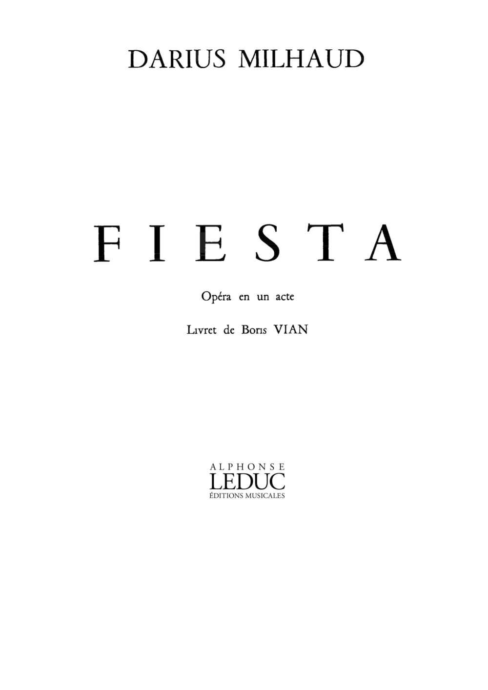 Fiesta Op.370 Chant Et Piano - Francais-Allemand-Anglais