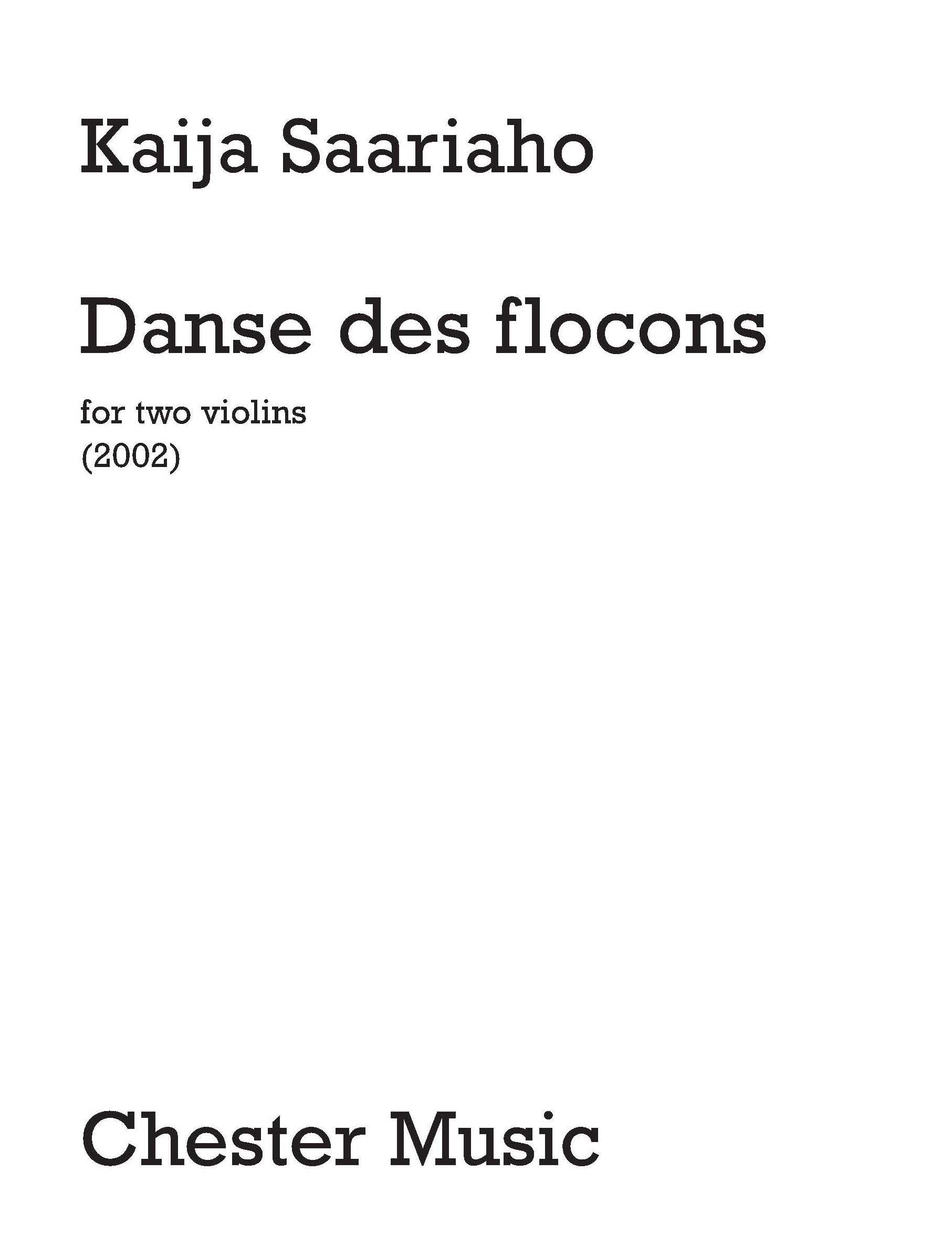 Danse des Flocons (two Violins) 