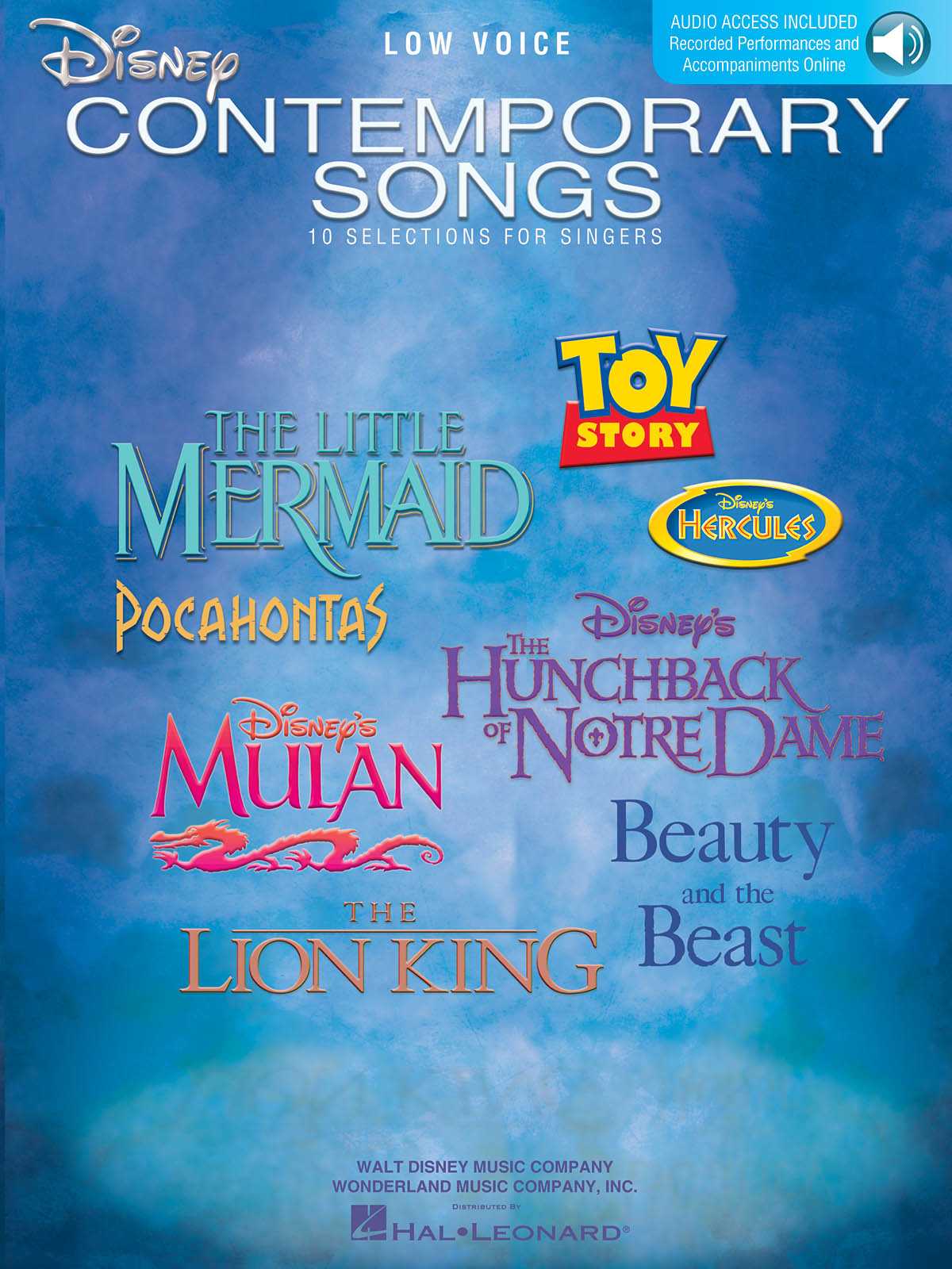 Disney Contemporary Songs 10 Selections for Singers - Low Voices