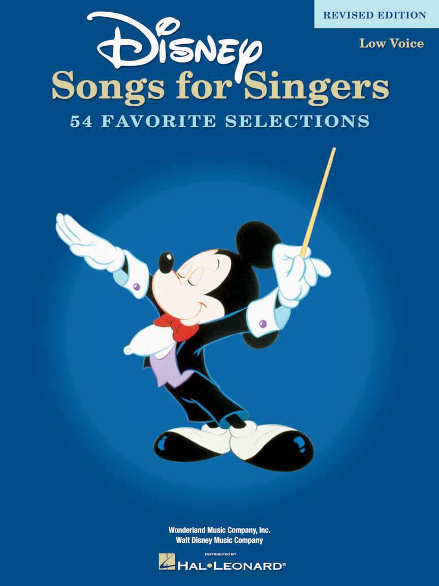 Disney Songs For Singers Revised Edition - 54 Favorite Selections - Low Voices