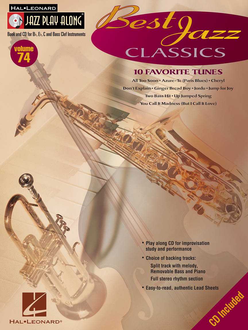 Best Jazz Classics Jazz Play-Along Volume 74